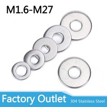 나사 볼트용 스테인리스 스틸 와셔 플레인 면 금속 M3, 5pcs M22