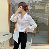 Momolatti 여성용 데일리 긴 소매 베이직 셔츠