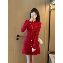 KORELAN 니트 원피스 빅사이즈 원피스 루즈핏 원피스 하객룩 오피스룩