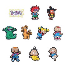 크록 자비츠 장식 악세사리 참 세트11pcs/세트 상품 만화 캐릭터 구두 매력 액세서리 장식 PVC Jibz