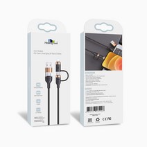 힐링쉴드 4In1 C TO C 케이블 아이폰 라이트닝 고속 충전 케이블 USB PD 타입