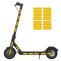 전동킥보드 전기스쿠터 샤오미 Mijia M365 프로 휠 허브에 대 한 20pcs 스쿠터 반사 스티커 보호 바퀴 접착, 02 YELLOW