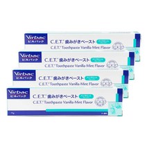 [4개 세트] 빌백 C.E.T. 개 고양이용 치약 (바닐라 민트 맛) 70g