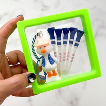 엄지토리 실리콘 헤드 골프티 5개 티홀더 1개 세트, 1세트