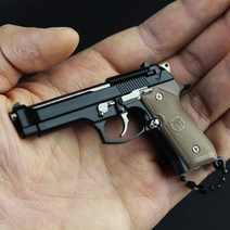 리얼디테일 베레타 M92 키링 키홀더 풀메탈 장식 미니어처총 피규어총 14세이상, AG.버블비닐백 92F (로고없음)