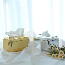 복스마켓 +[복스마켓]+_ 라탄소품 왕골티슈케이스 티슈박스 각티슈커버 냅킨보관함, option__ 사각 각티슈케이스 화장지 휴지 티슈 커, option__ 골드