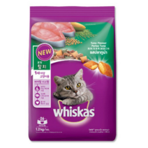 위스카스 포켓 참치 고양이 사료, 1.2kg, 2개