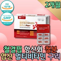 헤모글로빈 철분 약 2개월 철결핍 필수미네랄 보충제 프리미엄 식약처인증 청소년 햄철 비헴철 푸마르산제일철 활성산소 항산화 구리 멀티비타민 가용성 고함량 초등학생 중학생