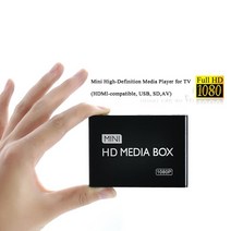 휴비나인 HD고화질미디어변환기 Larryjoe 차량용 미니 미디어 플레이어 1080P HDD 박스 TV 비디오 멀티미디어 풀 HD SD MMC 카드 리더 100Mpbs, 02 US, US