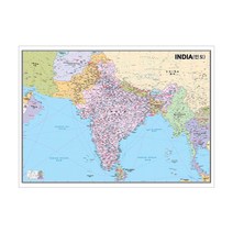맵소프트 중국 일본 인도 중동 지도 소형 코팅형 전도, 3번_인도지도 소형 코팅형