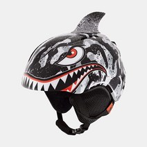 Giro Launch Plus 유아용 스키 헬멧 - 남아 및 여아용 스노보드 헬멧 - 블랙/그레이 타이거 샤크 - XS (48.5-52cm), Black/Grey Tiger Shark