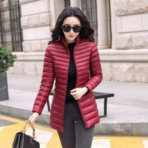 WHR 여성용 경량패딩 점퍼 퀼팅 누빔 하프 슬림핏 집업 웰론 자켓 빅사이즈 6컬러 4XL까지