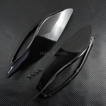 할리데이비슨 호환 할리 일렉트라 글라이드 트라이 스트리트 2014-2021 용 조정 가능한 윈드 실드 사이드, 02 Black Air Deflectors