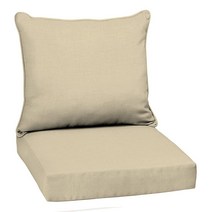 Arden Selections 아웃도어 딥 시트 쿠션 세트 61 x 55.9cm(24 x 22인치) 사파이어 오, Tan Leala, Tan Leala