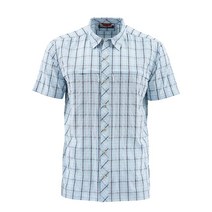 Simms 남성용 UPF 30+ 스톤 콜드 쿨링 낚시 셔츠, Small, Mist Admiral Blue Plaid