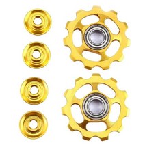자전거 리어 드레일러 부속 악세서리 2 개대 11t 초경량 mtb 알루미늄 합금 베어링 자키 휠 뒷 변속기 풀리 야외 부품, j, j