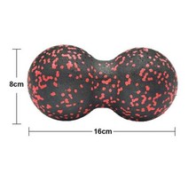 땅콩 마사지 볼 세트 라크로스 물리적 트리거 포인트 테라피 근막 릴리스 근육 매듭 요가 크로스 핏 셀프, BlackRed16cm, BlackRed16cm