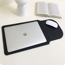 오브리즈 국내제작 가죽 노트북파우치 노트북케이스, 모던블랙