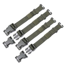 전술 장비 배낭 액세서리 스트랩 수하물 스트랩에 대 한 버클 클립 압축 스트랩과 4Pcs 전술 MOLLE 스트랩, 녹색