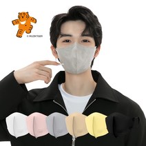 숨그림 무직타이거 KF94 2D 대형와이드 마스크 50매, 1개입, 50개, 블랙