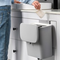 깔끔한 주방을 위한 슬라이드 싱크대 다용도 쓰레기통 2컬러, 화이트, 1개
