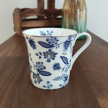 북유럽 커피잔 머그컵 헤르메스 유럽 빈티지 물컵 머그잔 홈 커피 문학 영국 찻잔, 청화-350ml, 1개