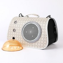 Gloade 접이식 강아지 이동가방 삼면통풍, 화이트