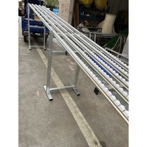 화물차 하차용 레일 택배 물류 상하차 컨베이어 벨트, 폭 40cm의 바퀴 4줄 섹션 3m