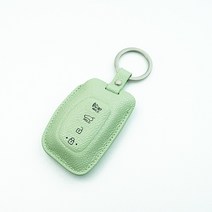 파라코리아 가죽 스마트키케이스 현대차용 (캐스퍼 투싼TL LF쏘나타 아반떼AD 쏘나타뉴라이즈등/사피아노무늬/캐비어무늬), 파스텔민트, 현대 타입D1 캐비어