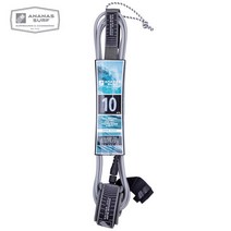 서핑리쉬Ananas Surf 서핑 보드 가죽 끈 10 피트. 305Cm. Longboard SUP 무릎 커프 발 다리 로프 안전 코, 04 Grey