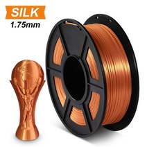 Sunlu 1.75mm pla 실크 레인보우 컬러 3d 프린터 필라멘트 얽힘 무료 100 진공 백 포장 공차 +-0.02mm가있는 거품 없음, 실크 구리, 협력사
