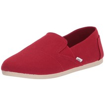 TOMS 여성용 Redondo 로퍼 플랫 핑크 멀티 텍스처 스트라이프