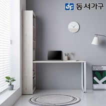 동서가구 피츠 리엣 1200 책장형 철제 책상 PKS039, 색상:오크