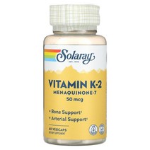 쏠라레이 비타민 K-2 메나퀴논-7 50mcg 베지캡슐 60정, 2병