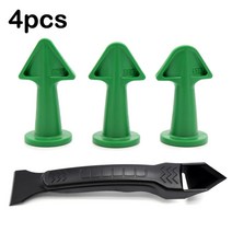 시멘트건 사춤기 4Pcs 실리콘 리무버 코크 피니셔 실란트 부드러운 스크레이퍼 그라우트 키트 접착제 노즐, 한개옵션0