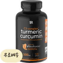 스포츠 리서치 튜메릭 커큐민 C3 복합 500mg 120소프트젤, 120정, 1개
