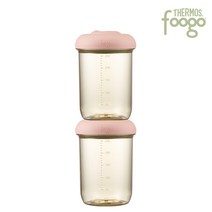 푸고 프리미엄 뉴트럴 시리즈 유아 보냉보온 유아컵 용품, N06-TKFH-250/뉴트럴 PPSU 이유식용기 2개, 뉴트럴핑크(P)