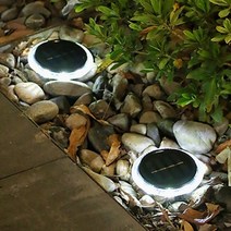 LED 야외조명 태양광 바닥등 정원등 계단등 외벽등 옥외등 테라스등 잔디등 2p세트 백색 원형, 상세 참조, 상세 참조