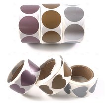 복권 만들기 스크래치 스티커 긁는스티커 즉석 쿠폰 롤, 원형 골드 (07-347B), 원형