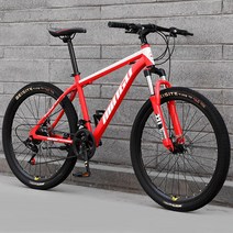 DK 산악자전거 MTB 변속자전거 디스크브레이크 ZXC005, 30속도, 탑 피팅 빨간색 스포크 휠