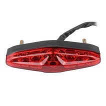 여행트레일러 자전거수레 미니벨로짐받이 애견 오토바이 스퀘어 12V 콤비네이션 15 LED 신호 테일 라이트, 01 red shell