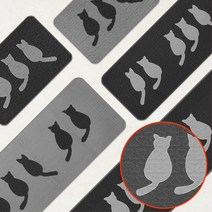 모던 고양이 아플리케 퀼팅 논슬립 순면 러그 워셔블 사계절 4계절러그