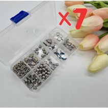 키워도 장신구 반지 귀걸이 목걸이 칸막이 분리형 플라스틱 보관함 10구, 7세트