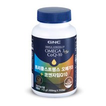 GNC 트리플스트랭스 오메가3 + 코엔자임Q10, 단일속성, 없음