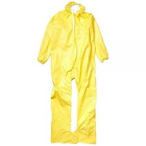 듀퐁 XL 옐로우 타이즘 QC 화학 보호 커버올, Tyvek® fabric and a polyethyl, X-Large