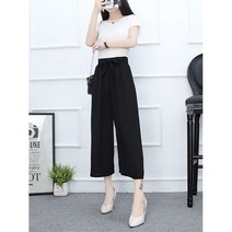 여름 와이드 팬츠 밴딩바지 슬렉스 쉬폰 일상화보 베티 밴딩 팬츠