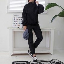 순이들 여성 쪽라벨 아노락 긴바지 세트