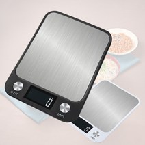 주방용 전자저울 5kg 10kg 건전지타입 심플한디자인, 화이트