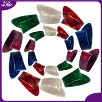 견고한 어쿠스틱 기타 핑거 픽 Plectrums 셀룰로이드 엄지 Mediator 무작위 컬러 부품 세트 모듬, 03 20 PCS