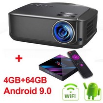 [해외] WZATCO T59 4K 프로젝터 풀 HD 네이티브 1080P 안드로이드 10.0 WIFI 스마트 홈 시네마 비디오 LED PROYECTORHDMI 영화 비머, T59 add OS 64g B
